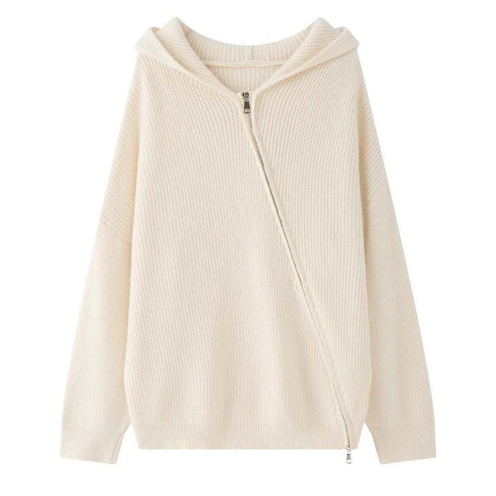 Damen Winterjacke mit Ballonärmeln aus Strickmix (5)