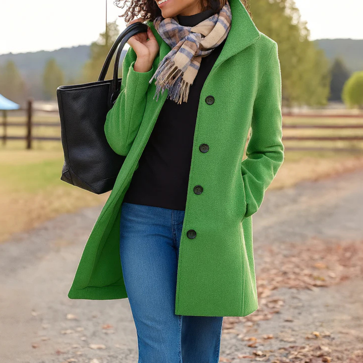 Damen Winterjacke mit eleganter Struktur in Hellgrün