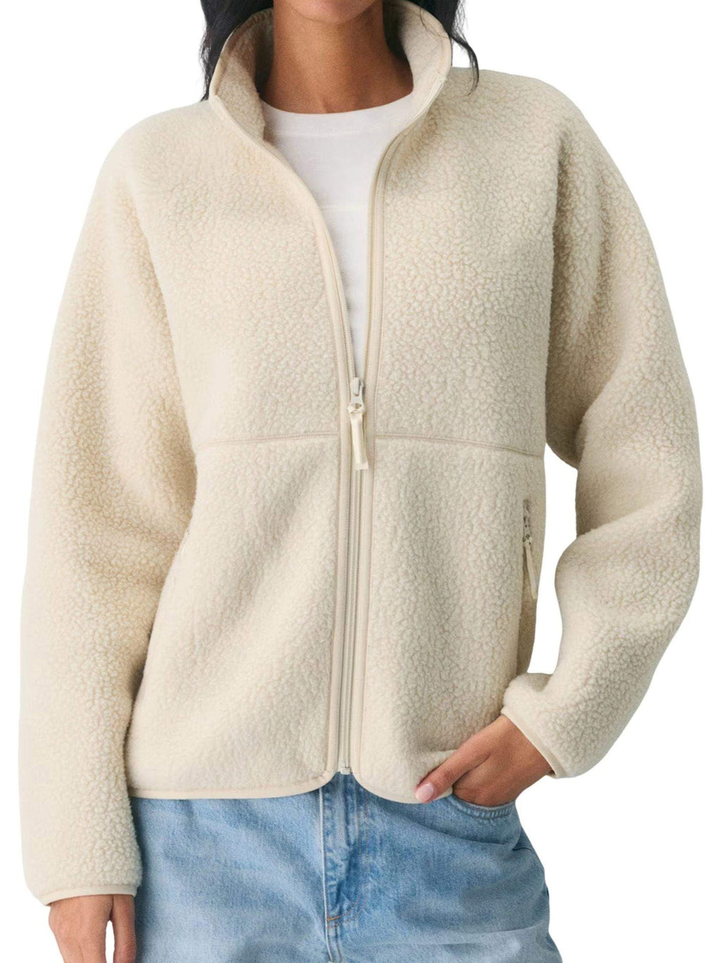 Damen Winterjacke mit Fleece und Seitentaschen (2)