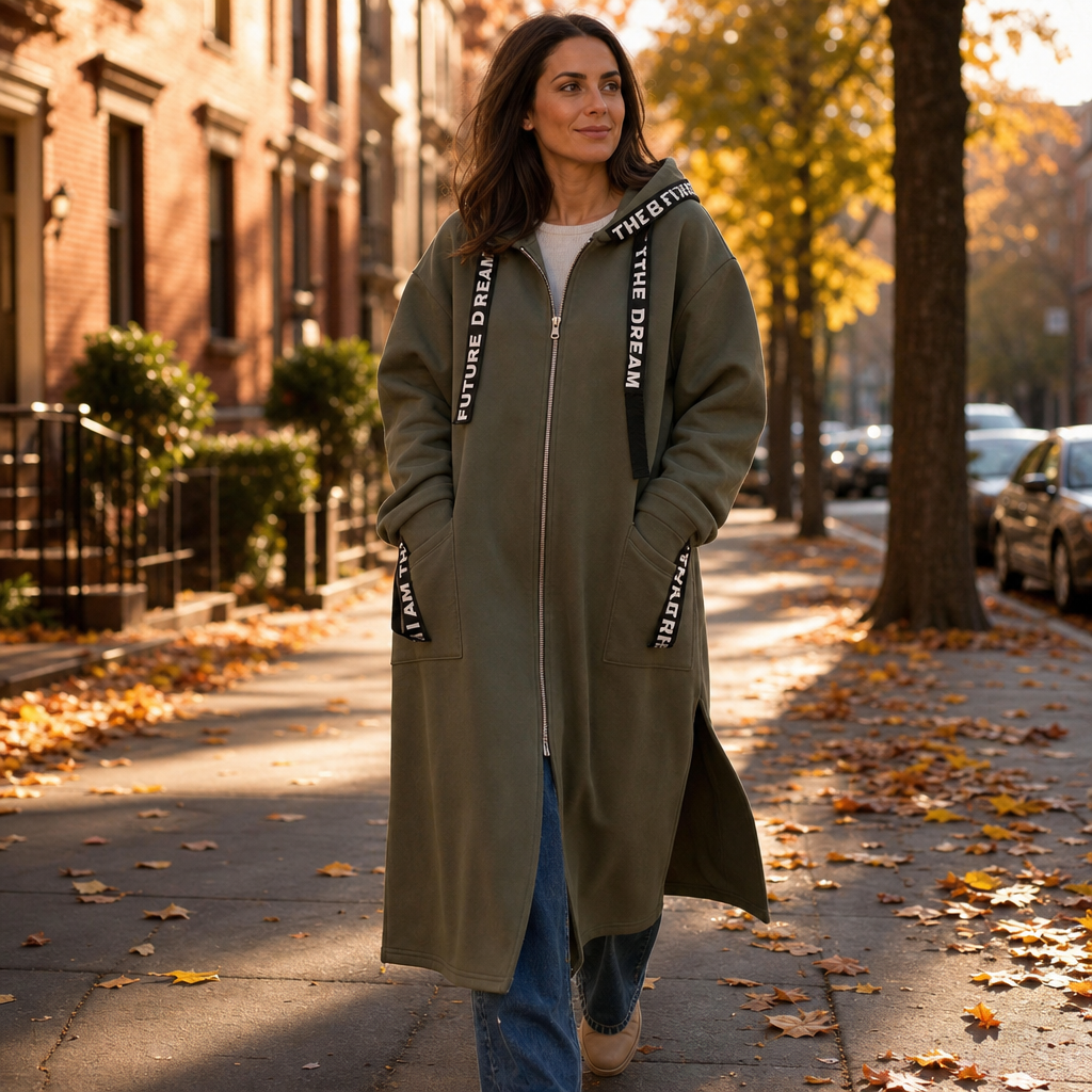 Damen Winterjacke mit Kapuze und Taschen (3)
