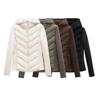 Charlotte | Damen Winterjacke mit modernem Steppmuster und Kapuze