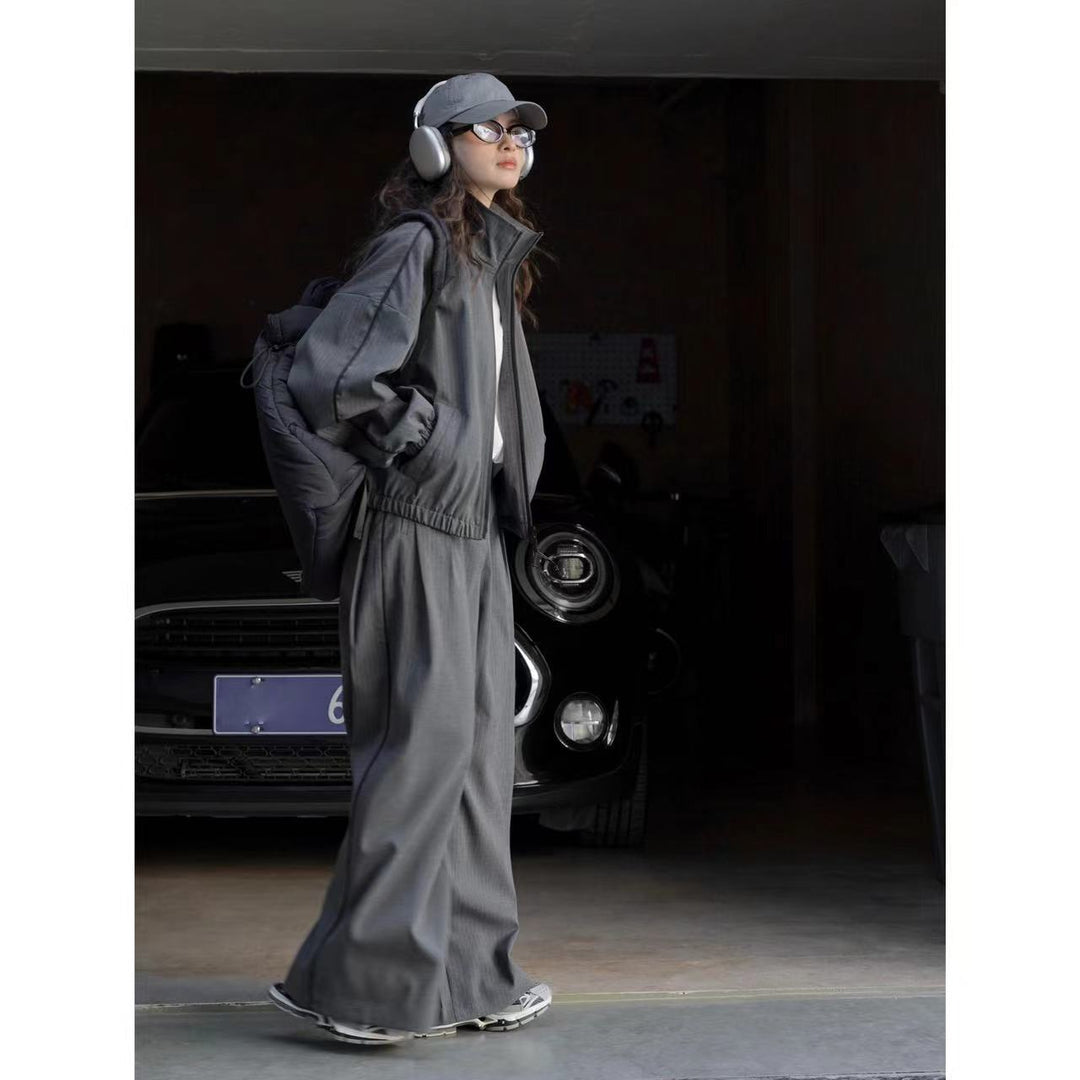 Damen Winterjacke mit sportlichem Nadelstreifen für Büro (2)