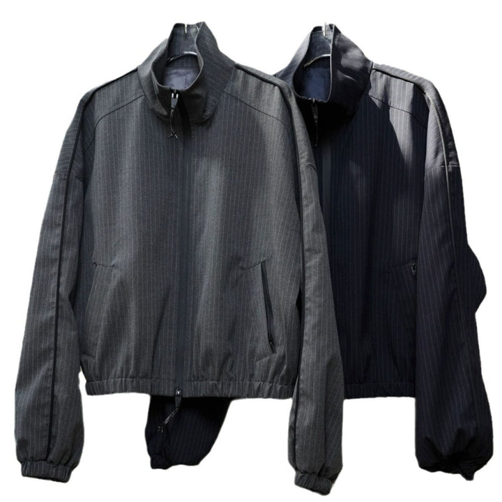 Damen Winterjacke mit sportlichem Nadelstreifen für Büro (5)