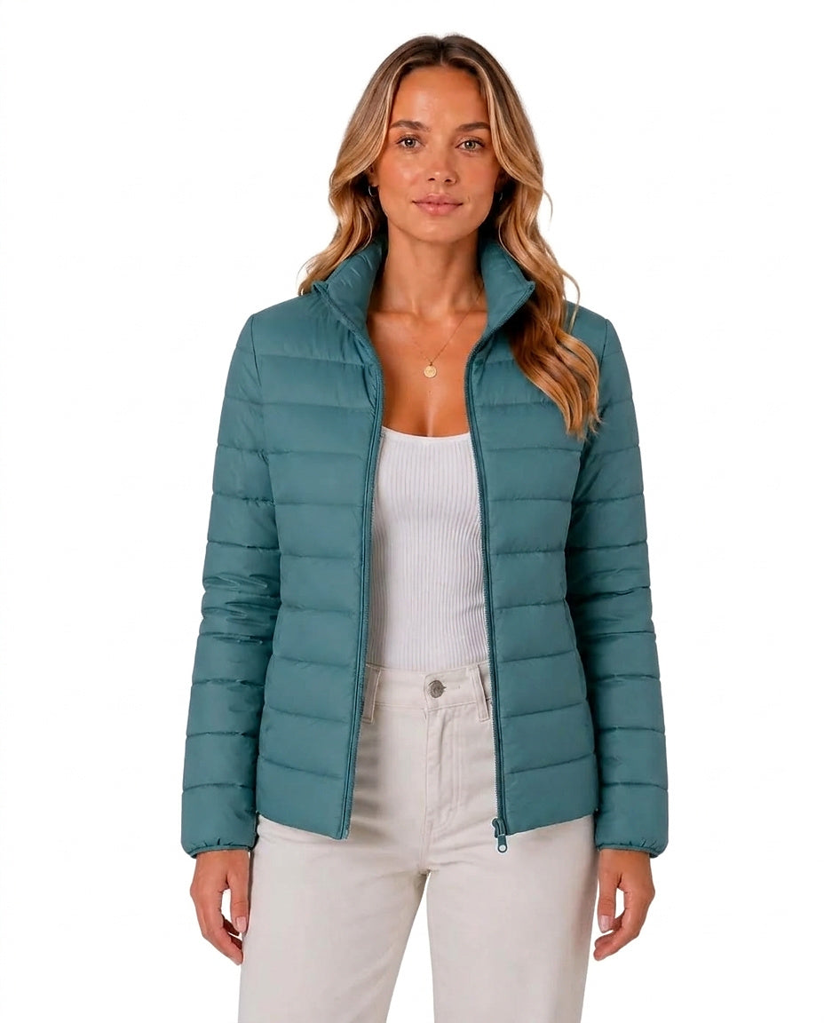 Damen Winterjacke mit Stehkragen in Blau