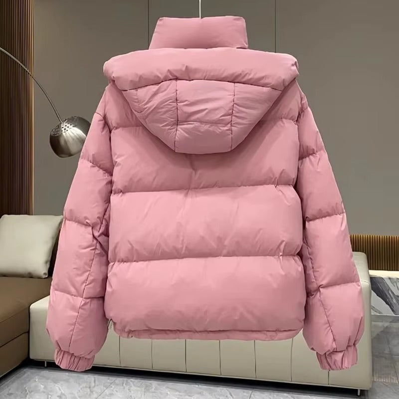 Damen Winterjacke mit Stehkragen und Kapuze (15)