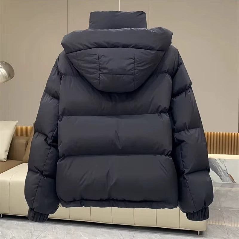 Damen Winterjacke mit Stehkragen und Kapuze (3)