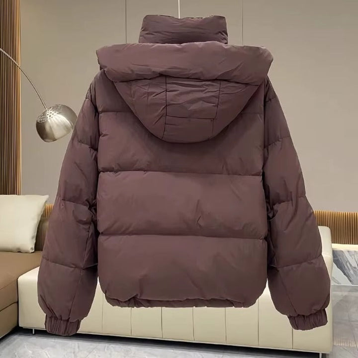 Damen Winterjacke mit Stehkragen und Kapuze (8)