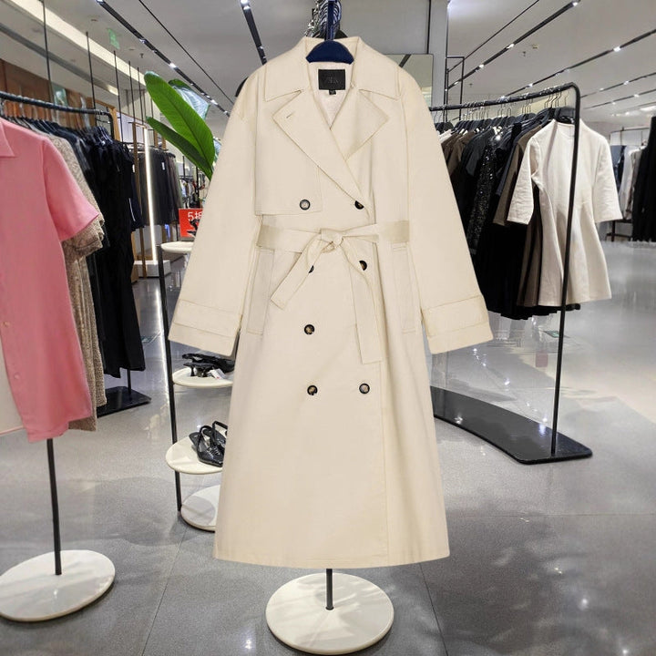 Damen Winterjacke mit Taillengürtel im Trenchstil