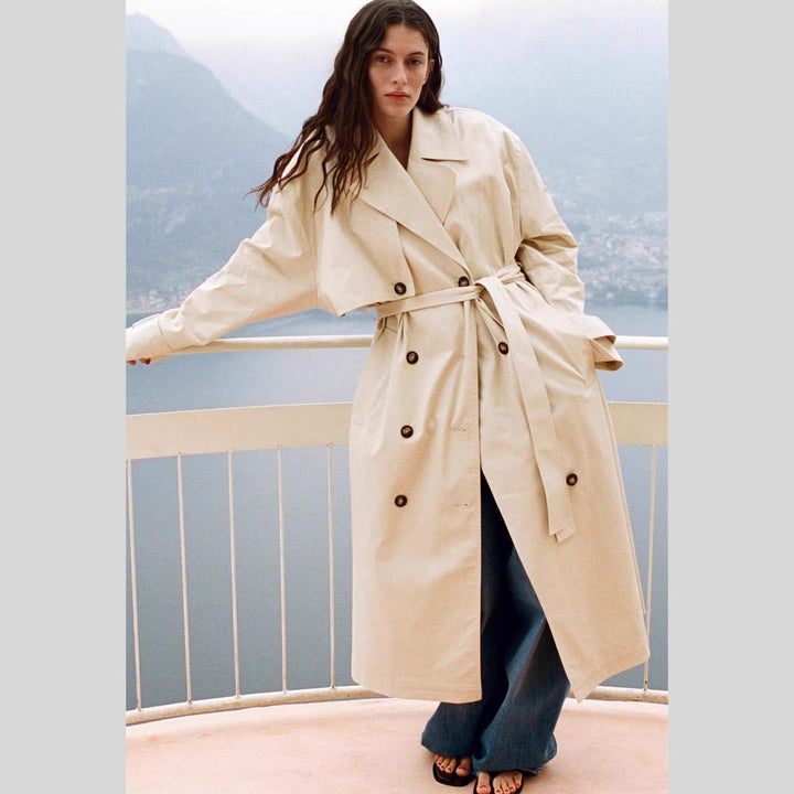 Damen Winterjacke mit Taillengürtel im Trenchstil (3)
