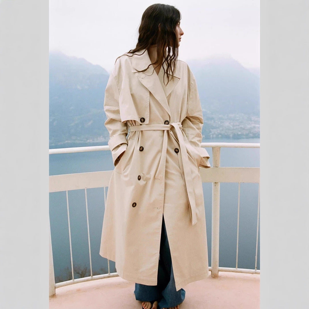 Damen Winterjacke mit Taillengürtel im Trenchstil (4)
