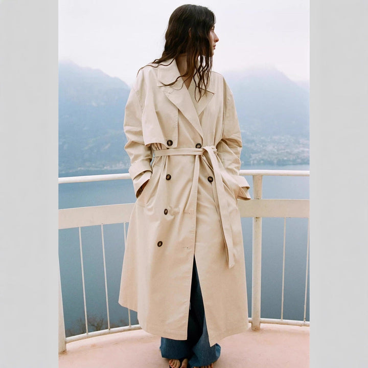 Damen Winterjacke mit Taillengürtel im Trenchstil (4)