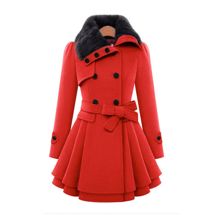 Damen Winterjacke mit Vintage-Charme für jeden Anlass in Rot