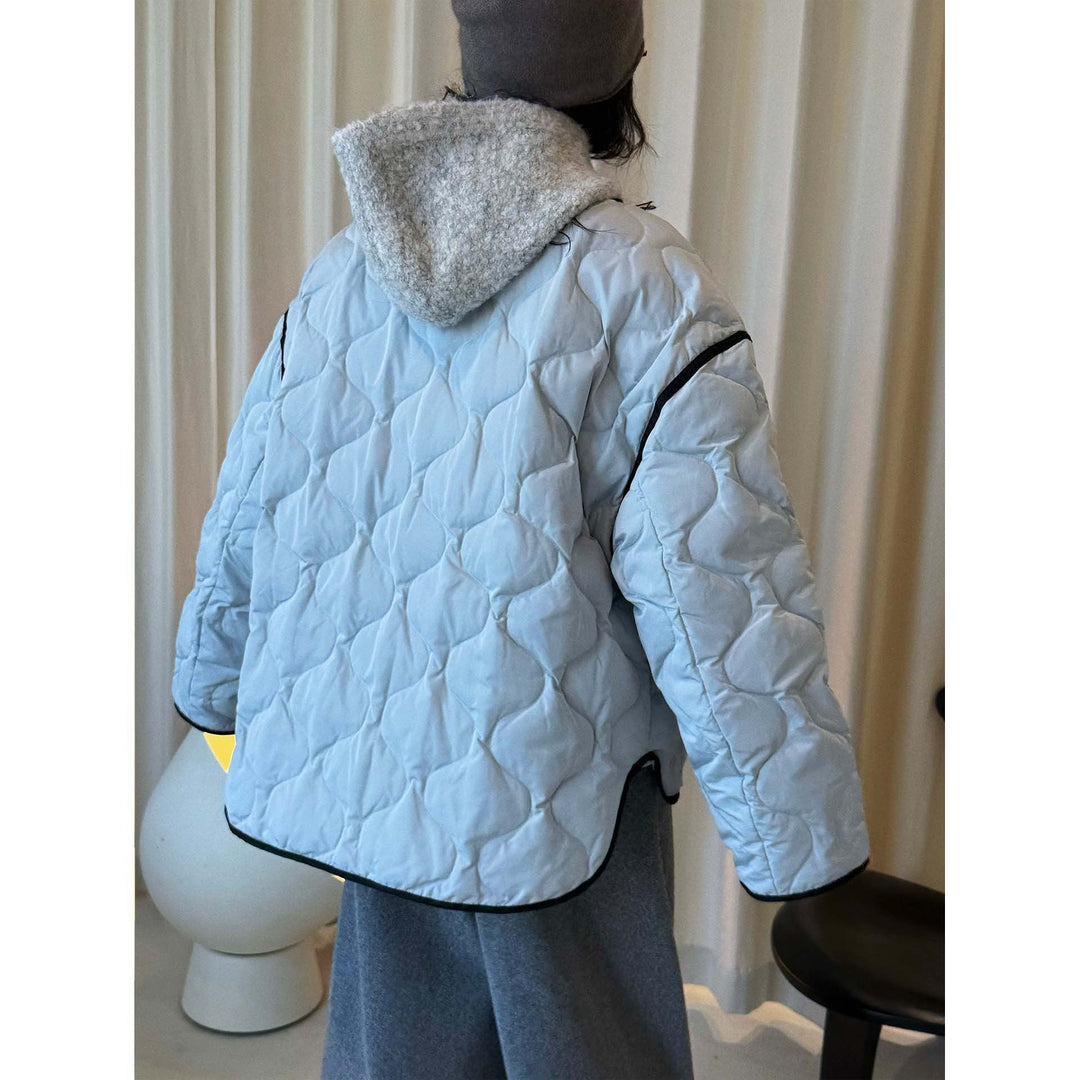 Damen Winterjacke mit Wellensteppung und Bomberstil (4)