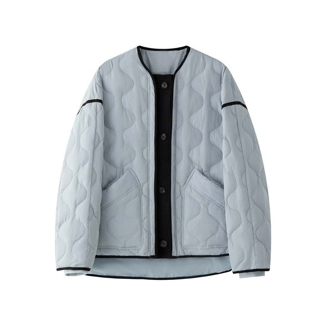 Damen Winterjacke mit Wellensteppung und Bomberstil (5)