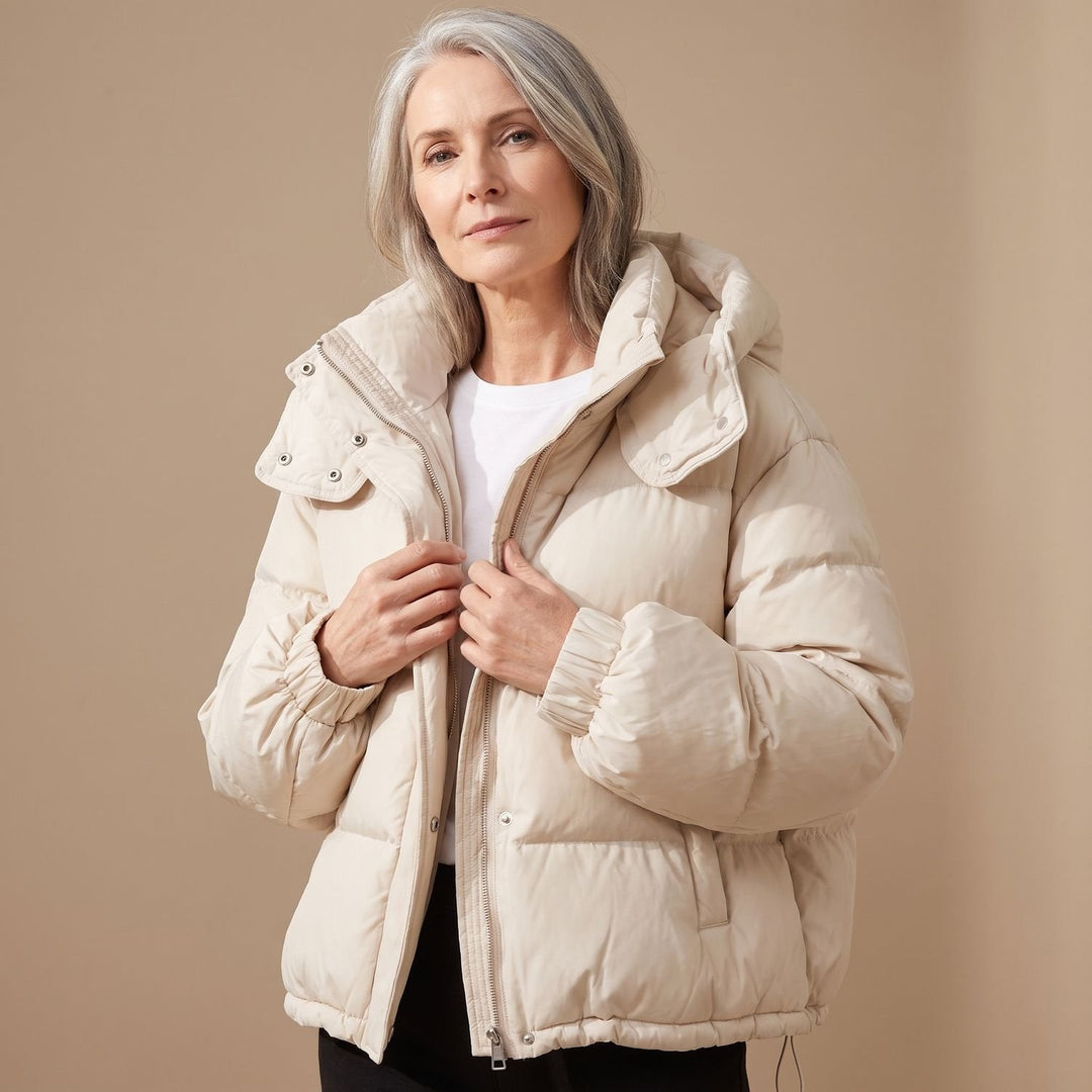 Damen Winterjacke Oversized mit Kapuze