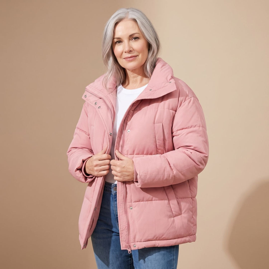 Damen Winterjacke Oversized mit Kapuze (13)