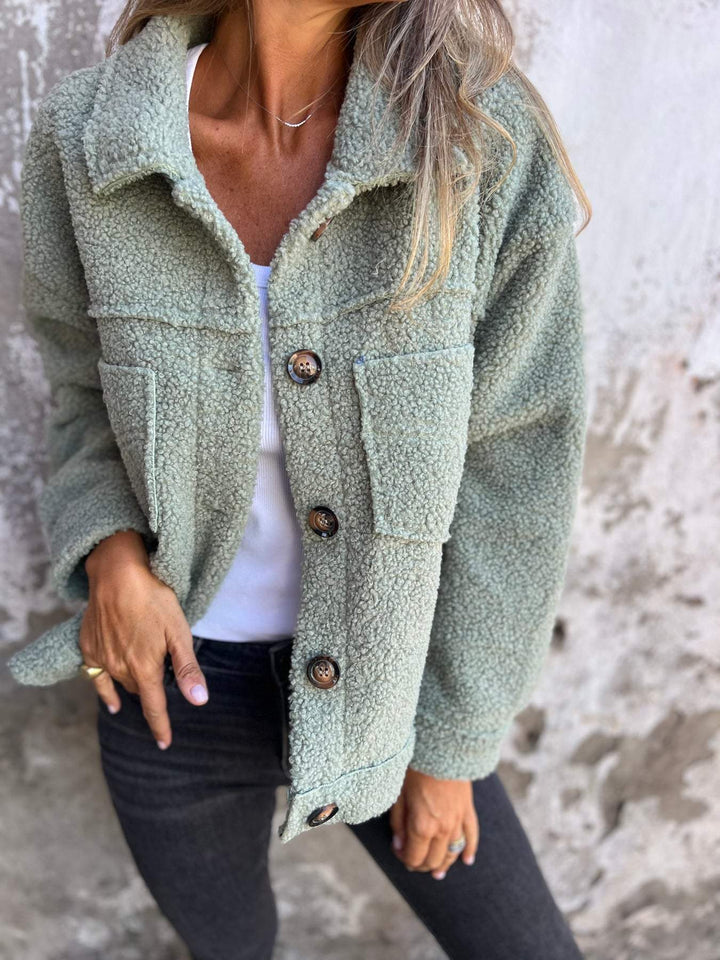 Damen Winterjacke Relaxed-Fit für Herbst in Grün