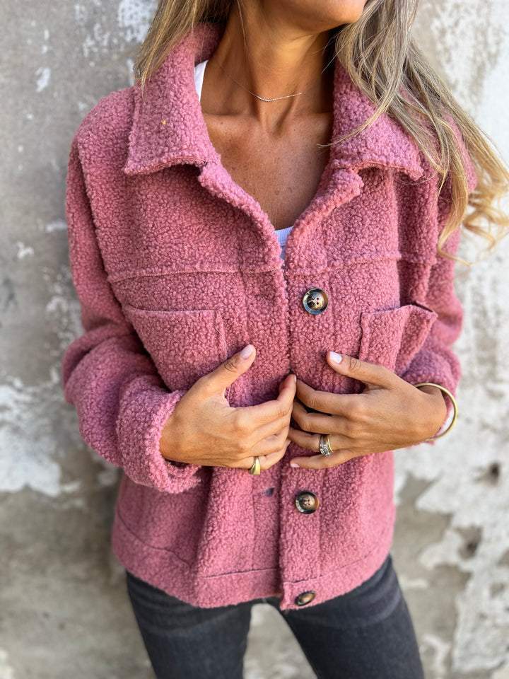 Damen Winterjacke Relaxed-Fit für Herbst in Rosa