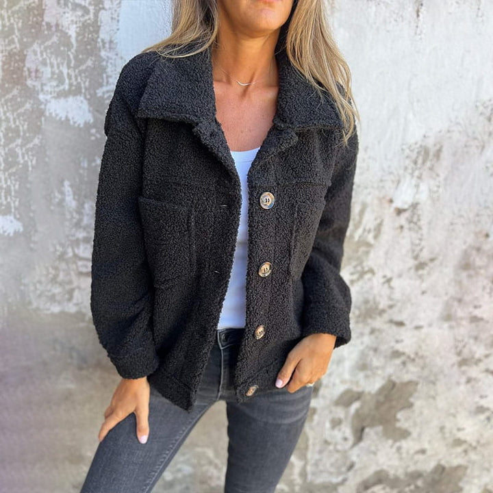 Damen Winterjacke Relaxed-Fit für Herbst in Schwarz