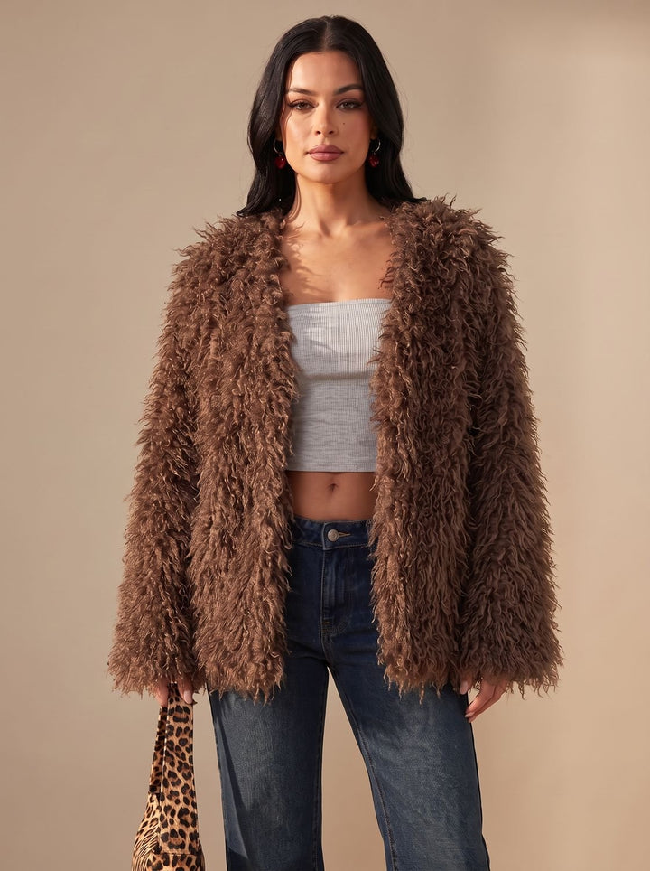 Damen Winterjacke Teddy im Oversized-Stil (5)