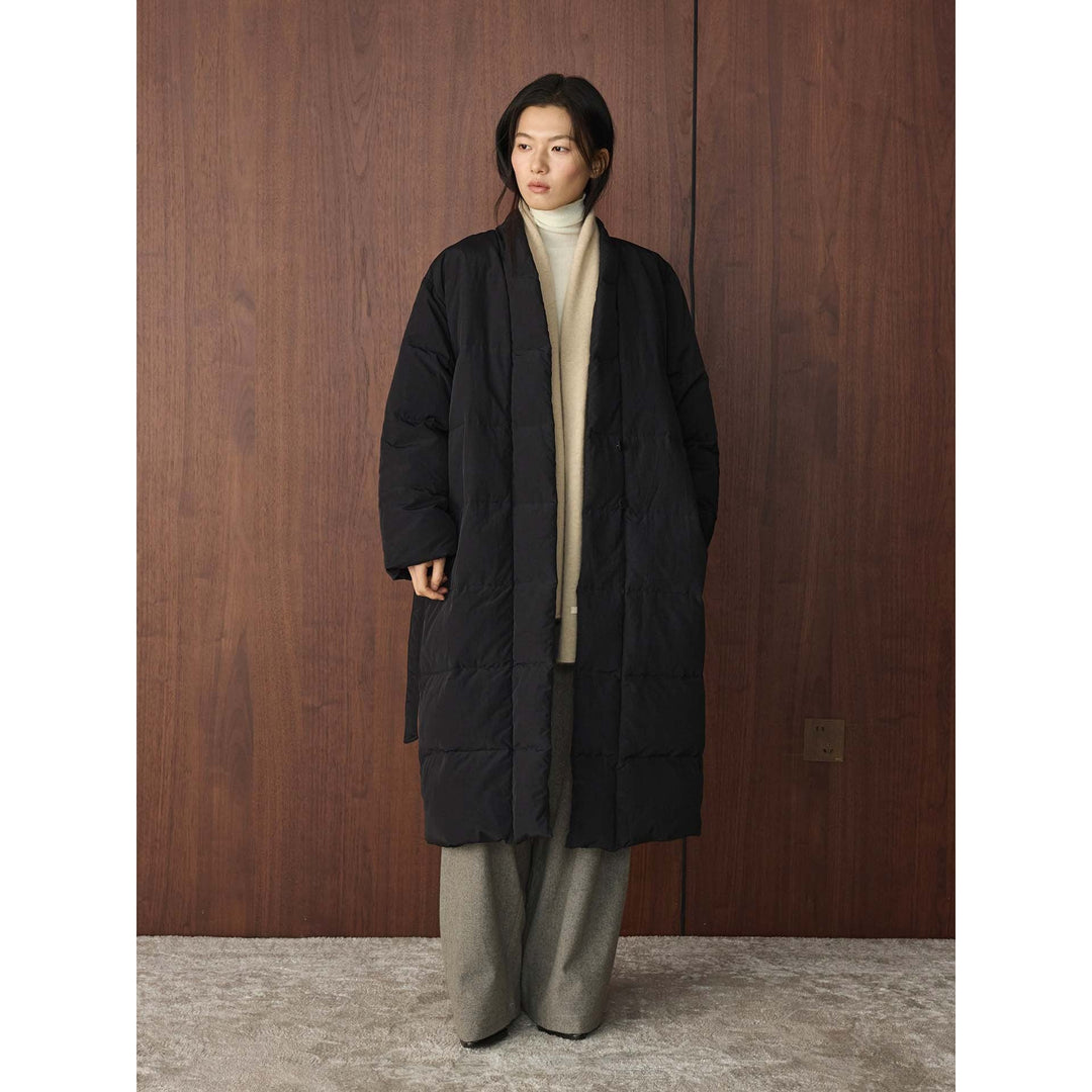 Damen Winterjacke wattiert im Oversized-Schnitt in Schwarz