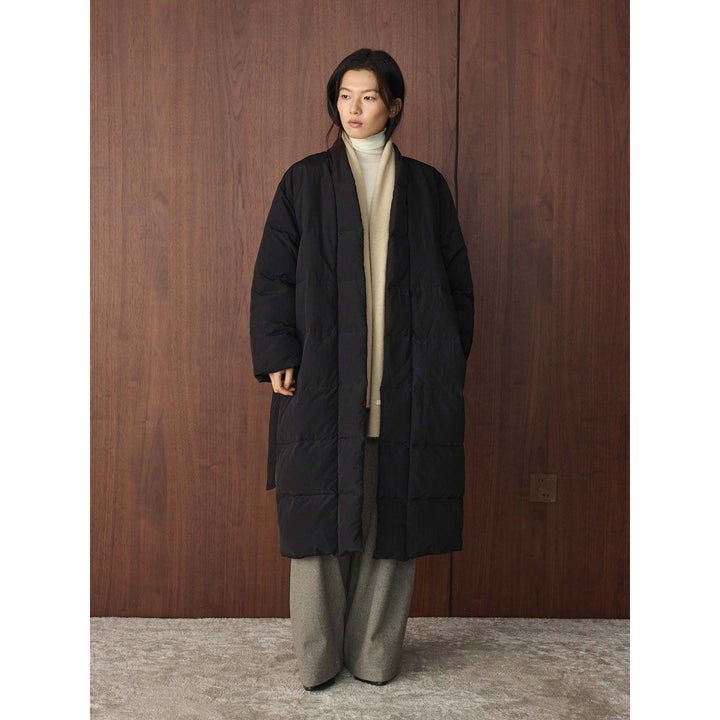 Damen Winterjacke wattiert im Oversized-Schnitt in Schwarz