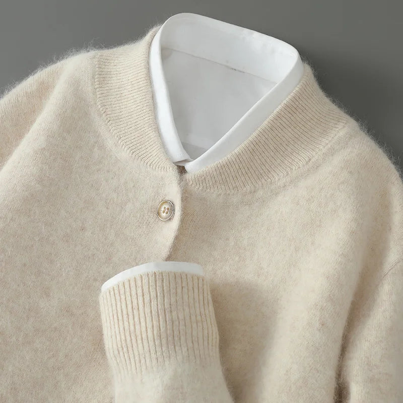 Damen Winterjacke zum Schichten aus feiner Strickware (11)