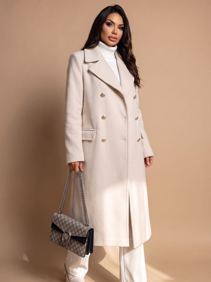 Damen Winterjacke zweireihig tailliert aus Wolle (4)