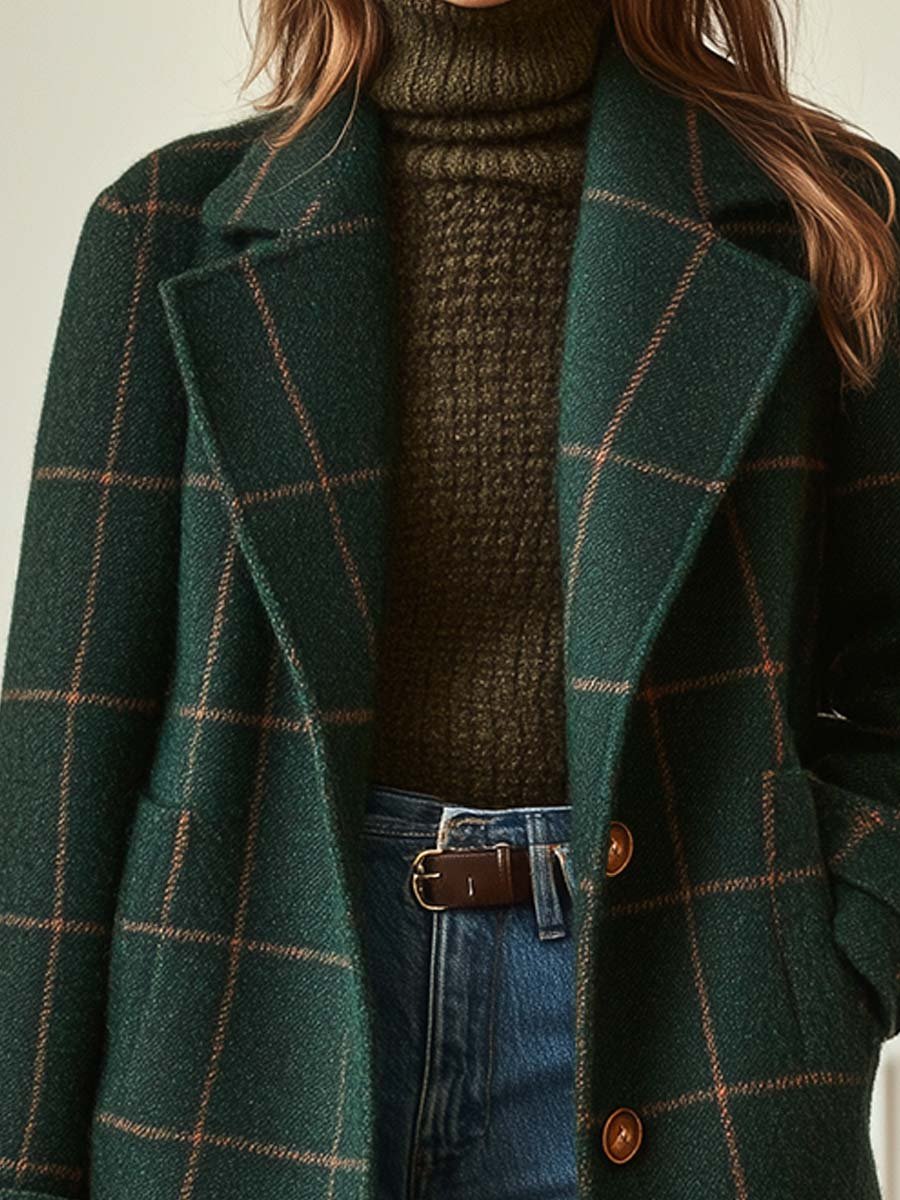 Damen Wintermantel aus Tweed im Retro-Stil (2)