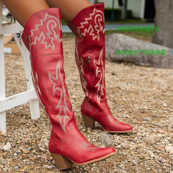 Damen Winterschuhe im klassischen Western-Stil (3)
