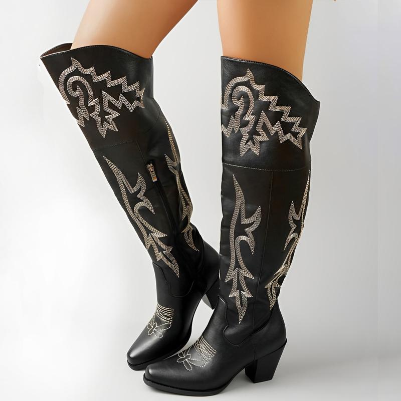 Damen Winterschuhe im klassischen Western-Stil (8)