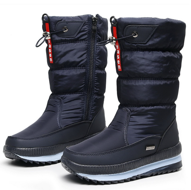 Damen Winterschuhe Wasserdicht mit Rutschfester Sohle in Blau