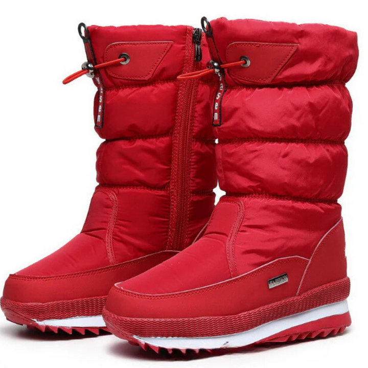 Damen Winterschuhe Wasserdicht mit Rutschfester Sohle in Rot