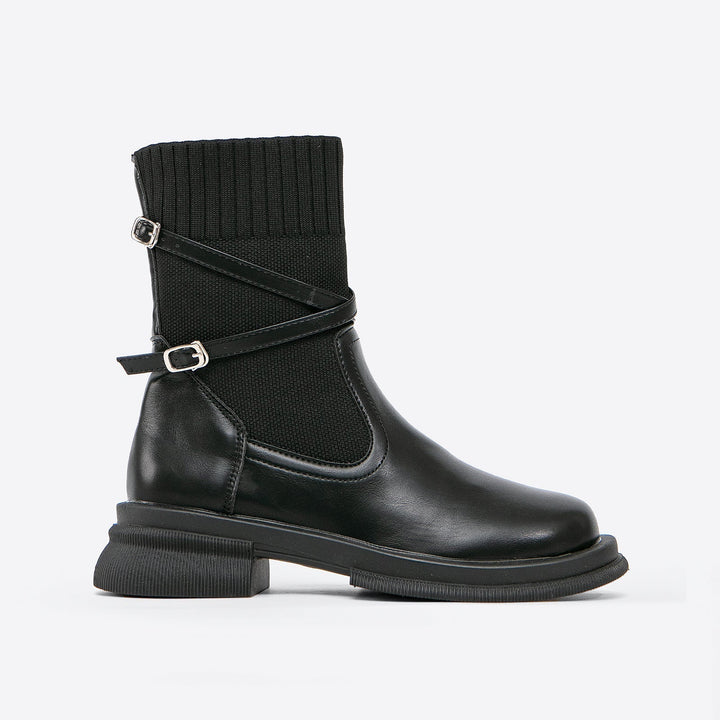 Damen Winterstiefel gefüttert mit Wickelriemen (10)
