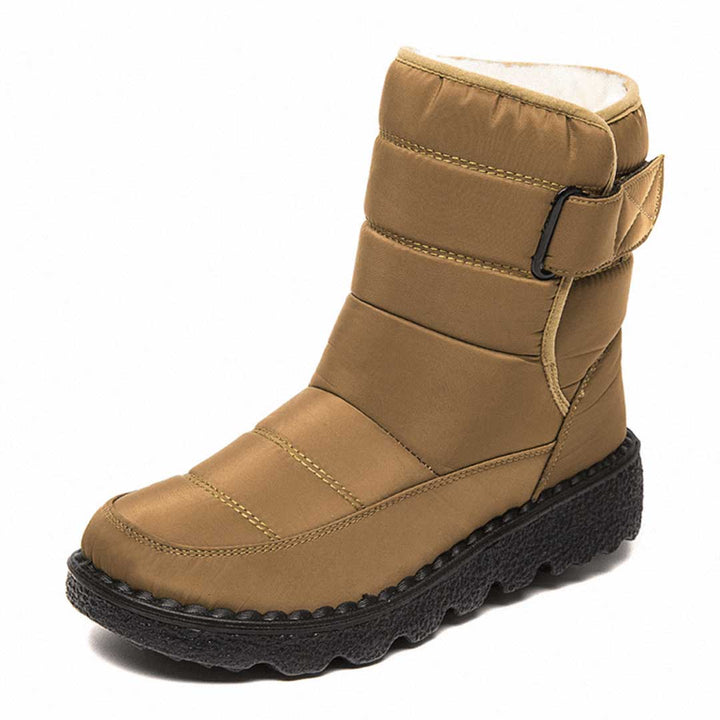 Damen Winterstiefel wasserdicht für Herbst in Khaki