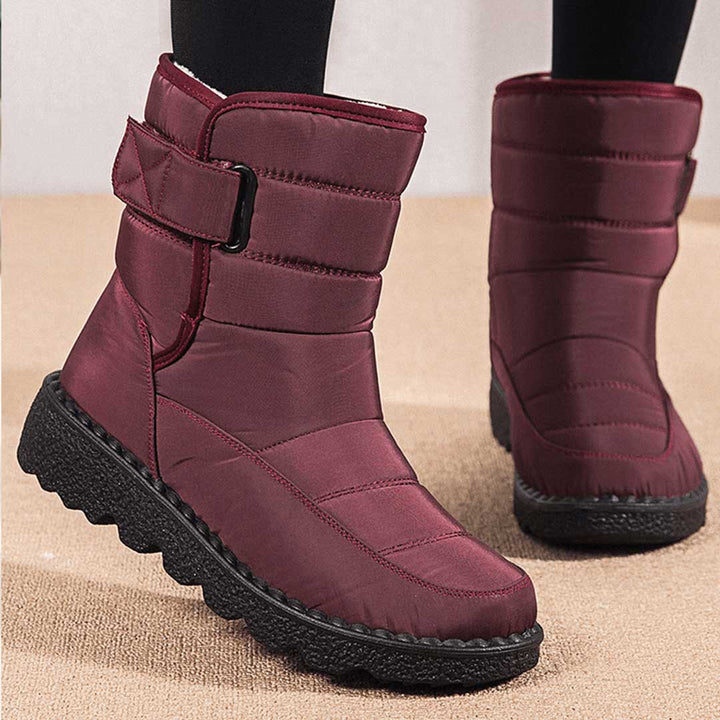 Damen Winterstiefel wasserdicht für Herbst in Rot