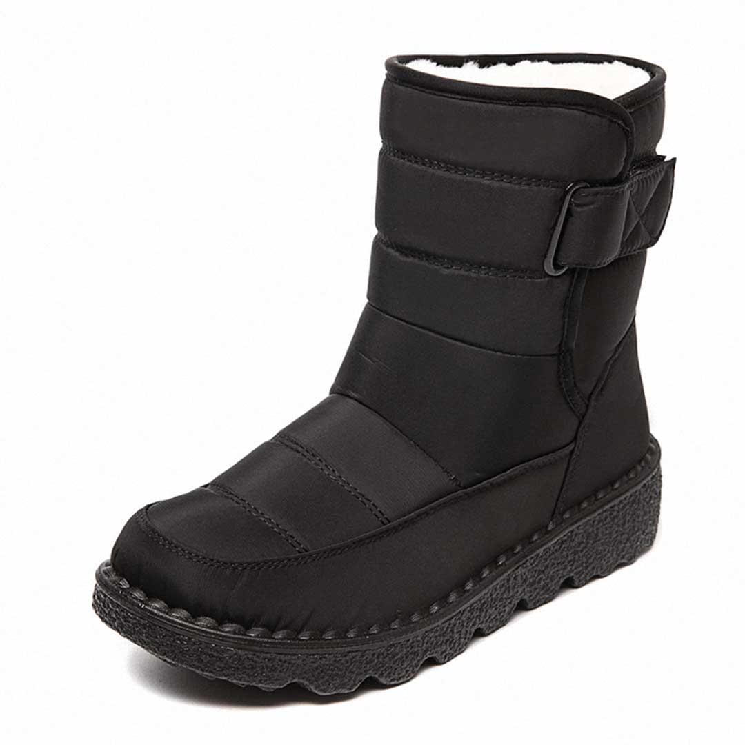 Damen Winterstiefel wasserdicht für Herbst in Schwarz