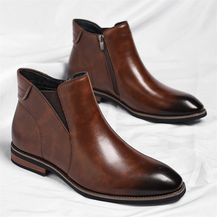 Damen Winterstiefeletten aus Kunstleder mit Reißverschluss