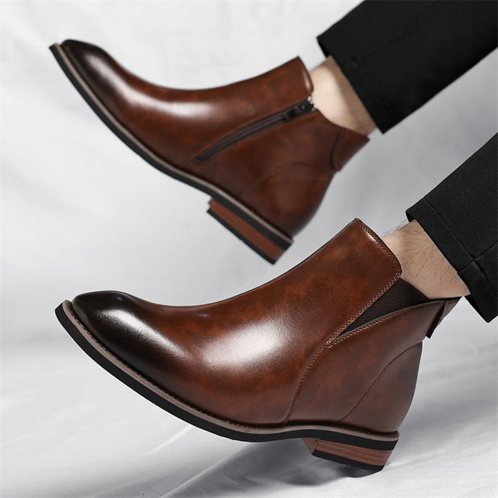 Damen Winterstiefeletten aus Kunstleder mit Reißverschluss (4)
