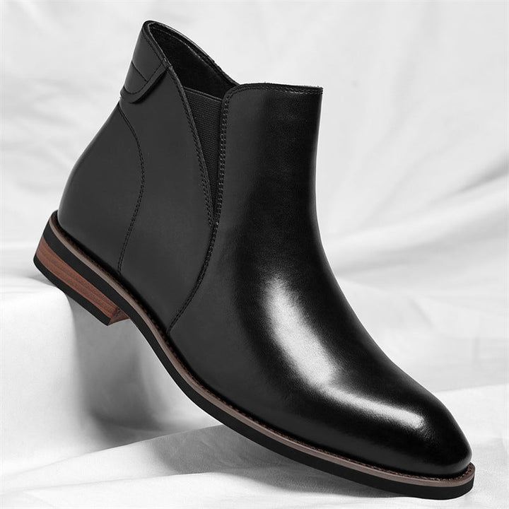 Damen Winterstiefeletten aus Kunstleder mit Reißverschluss in Schwarz