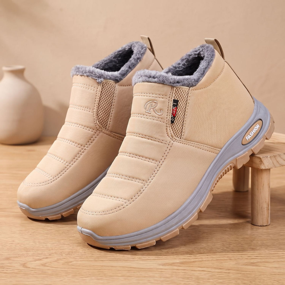 Damen Winterstiefeletten für warme, trockene Füße in Khaki