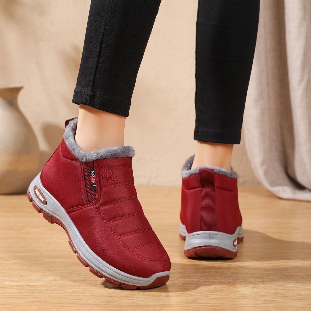 Damen Winterstiefeletten für warme, trockene Füße in Rot
