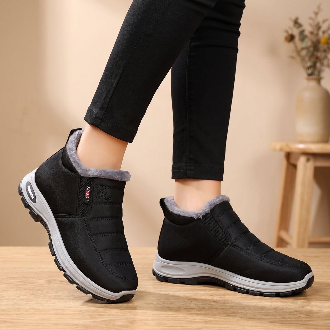Damen Winterstiefeletten für warme, trockene Füße in Schwarz