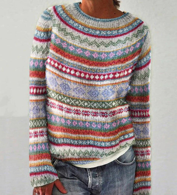 Damen Zeitloser Strick Pullover zum Layern in Weiß