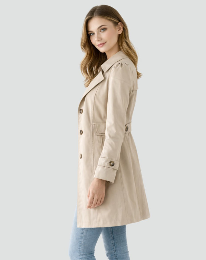Damen Zeitloser Trenchcoat in Midilänge (6)