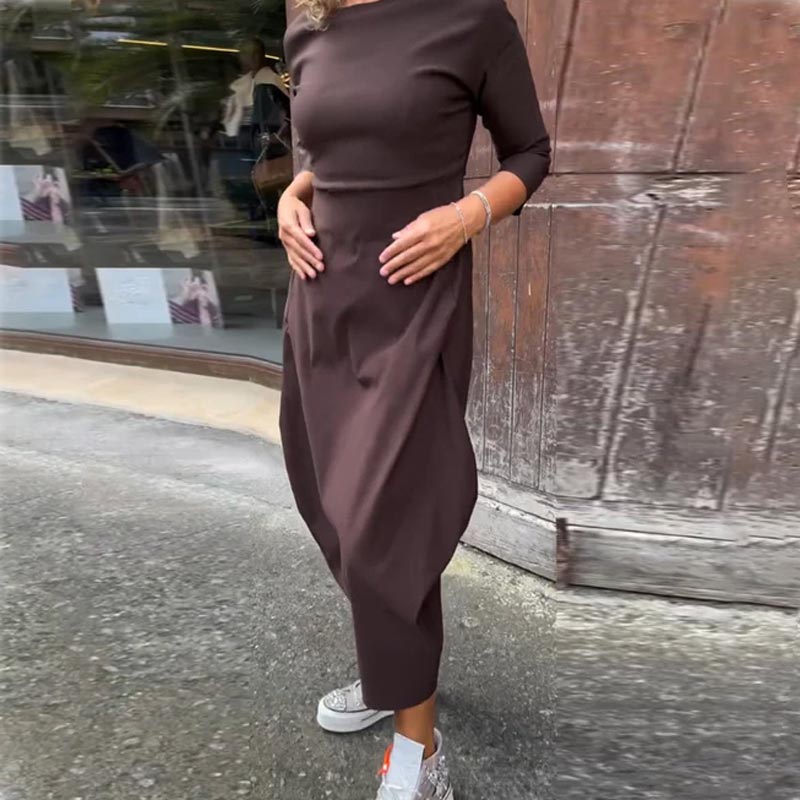 Damen Zeitloses Kleid für Hochzeitsgäste in Braun