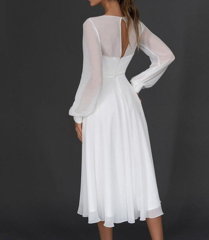 Damen Zeitloses Midi-Kleid für Hochzeitsgäste (2)