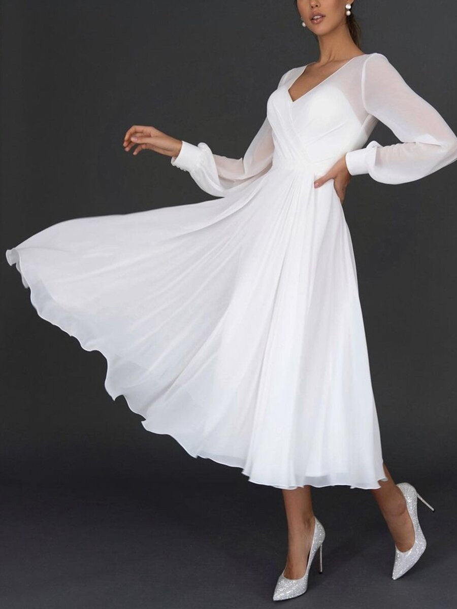 Damen Zeitloses Midi-Kleid für Hochzeitsgäste (3)