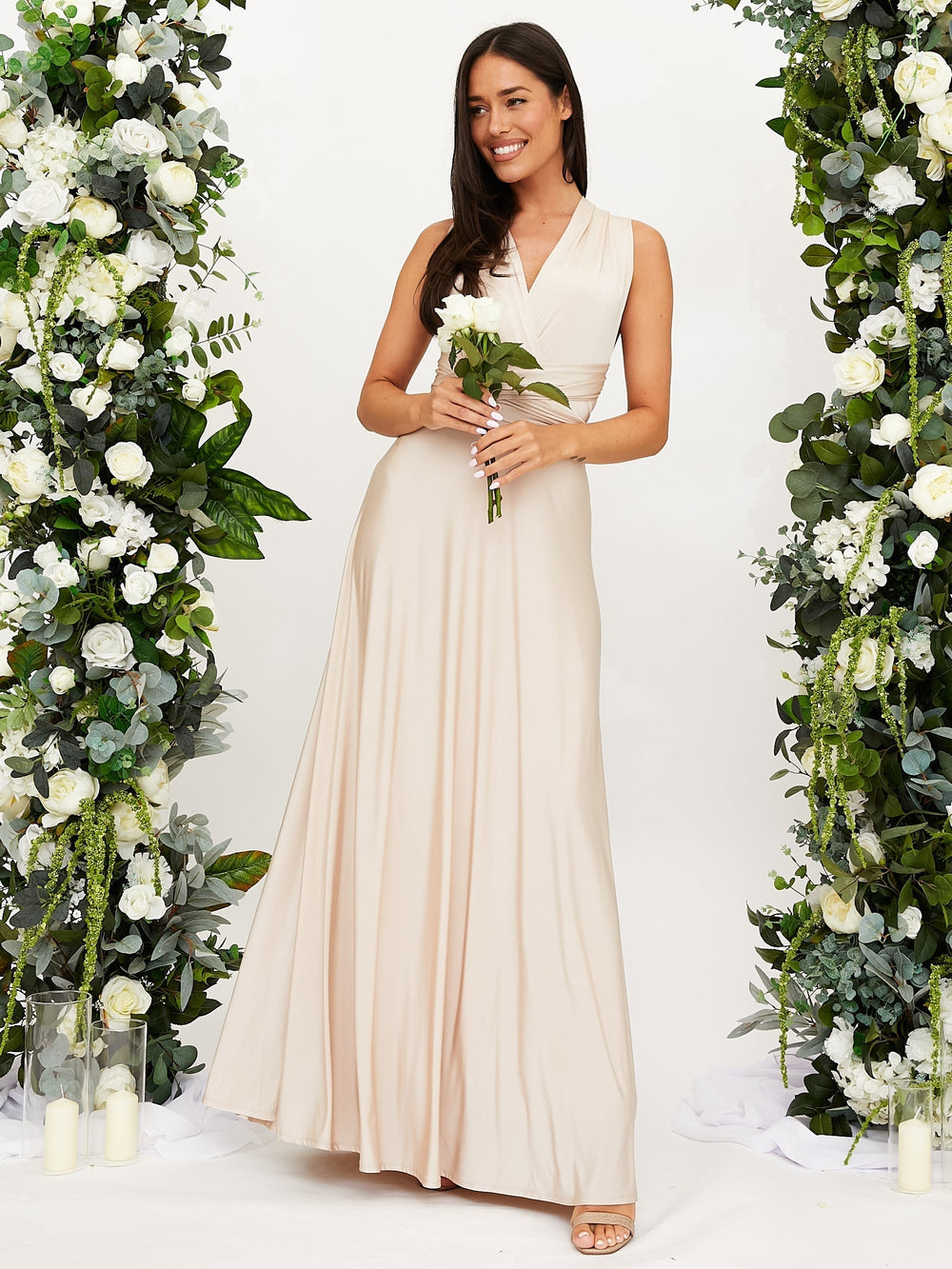 Damen Zeitloses Sommerkleid in Champagner