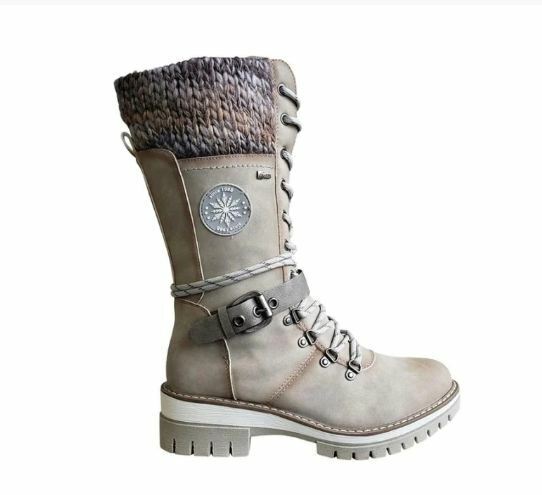 Damenstiefeletten für Winter mit orthopädischer Sohle in Weiß